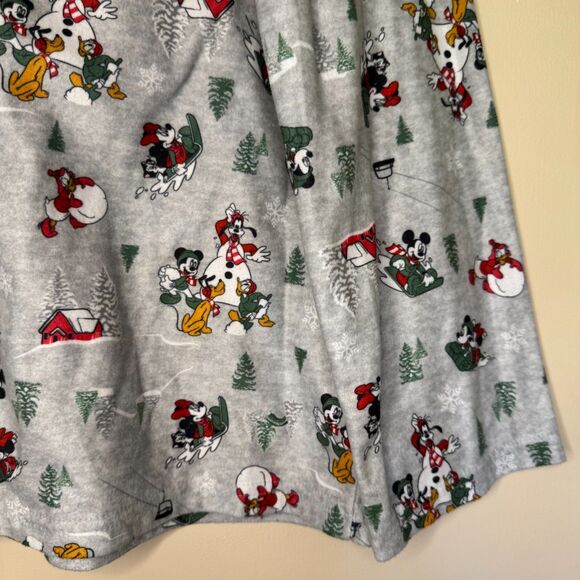 Disney women's size small medium Christmas Mickey Mouse flannel pajama pj set - Picture 8 of 13